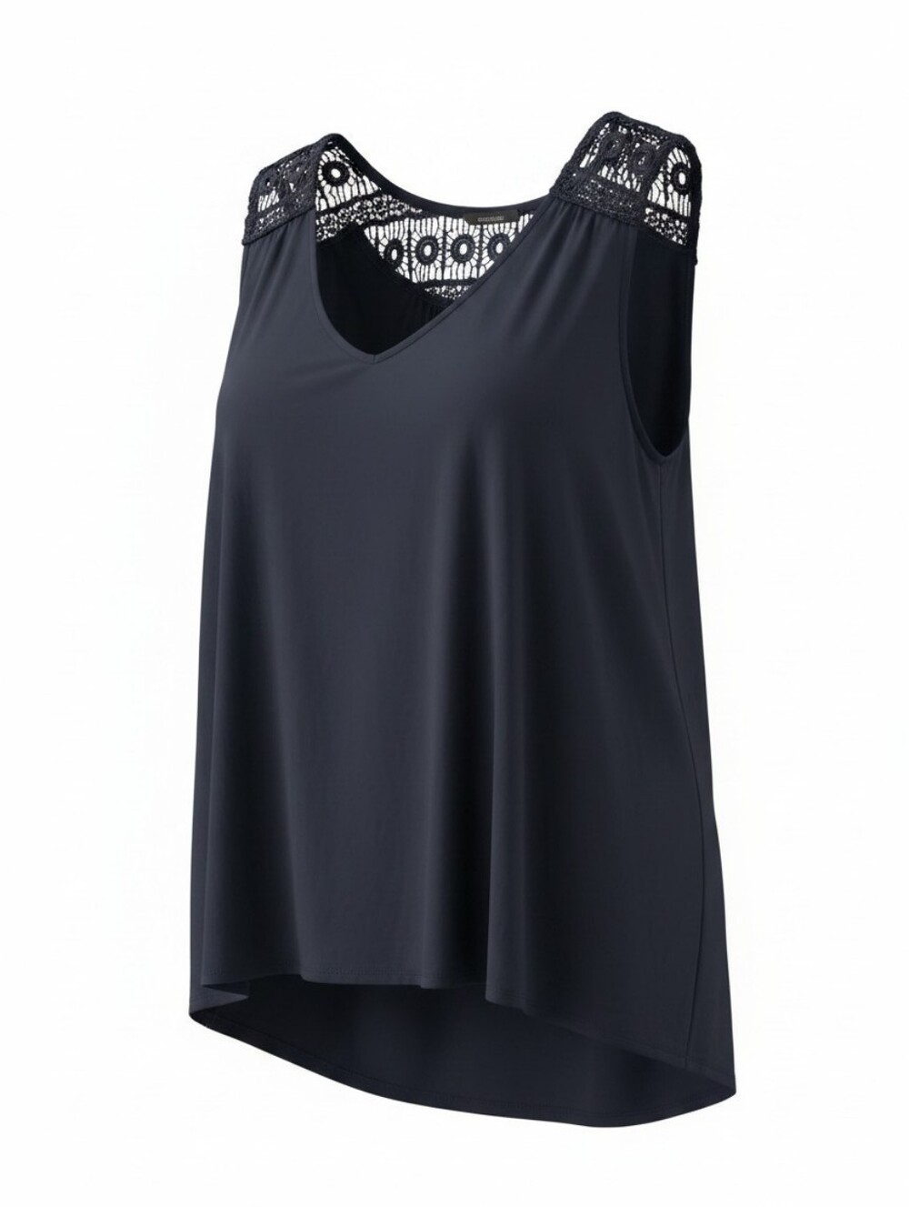 GAP Navy Crochet Yoke Sleeveless Tank In Small